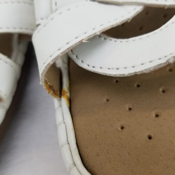 ✅Studio Works SW-PITCH White Strappy Slingback Sandals/Shoe Womens 9.5M STAINING - Picture 14 of 14